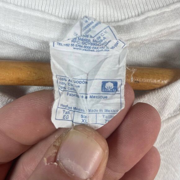 ￼ Florida International University Panther Pullover Yazbek T-Shirt XL White Vtg - Picture 3 of 7